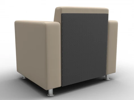 Кресло Лига-093 ВН (ДСП,Брус,Фанера,Экокожа/Бежевый) Лига Диванов 134972