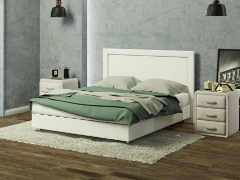 PROxSON Кровать London Boxspring Standart (Ткань: Рогожка Тетра Молочный) 180x200