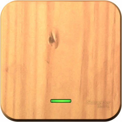 Выключатель накладной одноклавишный с подсветкой (ясень) Systeme Electric Blanca BLNVA101115