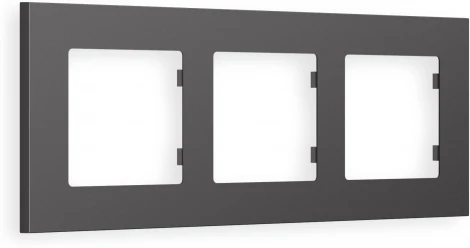 Рамка Ambrella Volt ALFA Qubi (Антрацит серый) 3-ая AF250653