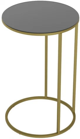 Стол придиванный Калифорния Остин Glass Черная лакобель/Золото от фабрики Калифорния