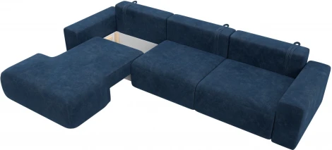 Диван угловой Лига-036 НПБ Классик Лонг левый угол Лига Диванов (Велюр) арт.127787L