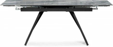 Стеклянный стол Хорсборо (Хорсборо 140(200)х80х79 оробико / черный) Woodville арт.588008