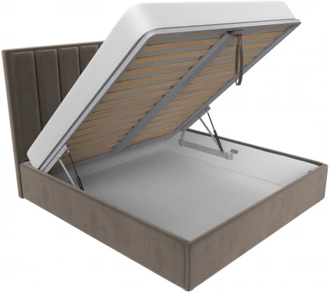 Кровать интерьерная Афродита 180 (Коричневый/Велюр) Лига Диванов арт.120580