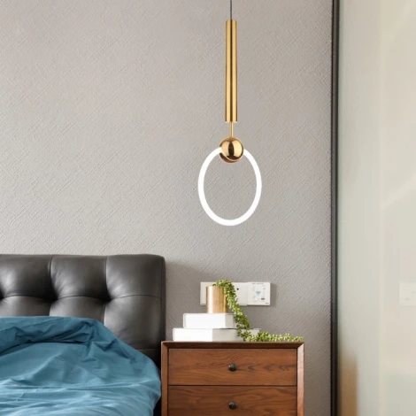 Подвесной светильник Ring L D30 Золото ImperiumLoft Ring01 (178407-26) (LED, 220V, на проводе, кольцо)