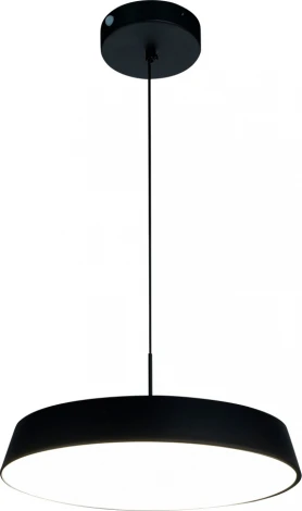 Подвесной светодиодный светильник Escada Simply 10301/1LED Black 70Вт, изменение цветовой температуры с помощью выключателя, металл/акрил, черный (220V, на проводе, круглые)