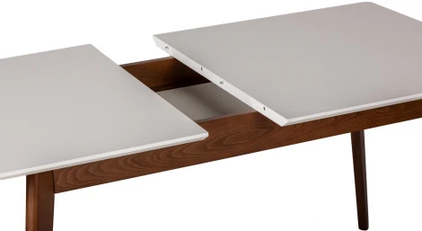 Стол R-Home Лунд раскладной 140-180 ОРЕХ-Белый