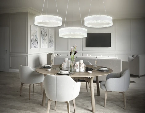 Подвесной светильник светодиодный с пультом ACRYLICA FA6206 Ambrella (220V, на тросе)