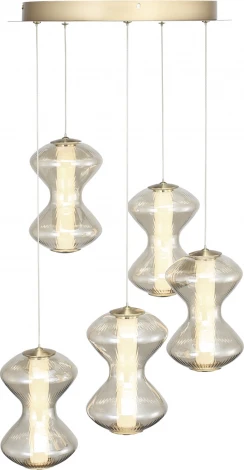 Подвесной светильник ST Luce Spine ST-Luce SL6136.233.01 золото/коньячный LED 1*28W 3000K (220V, на тросе)