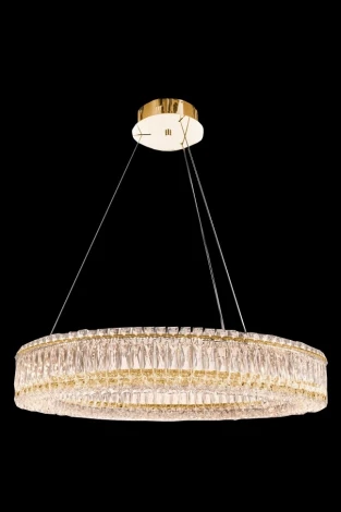 Подвесная люстра Fluorite Vetto FL1147-8P (LED, 220V, хрусталь, на тросе, круглые)