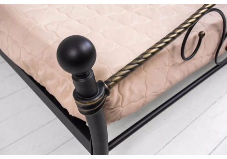 Кровать Woodville Gold 160x200 черная с золотом 1438