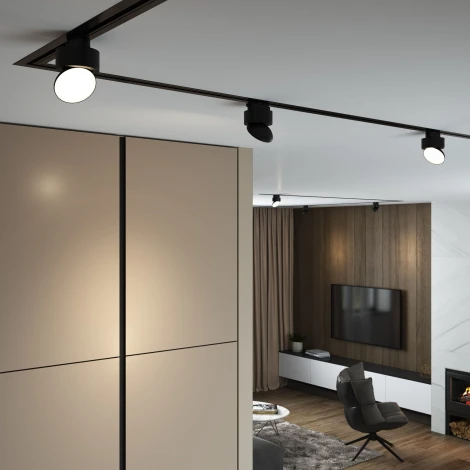 Трековый светильник Elektrostandard Smooth 85515/01 чёрный матовый 10W 4200K однофазный (LED, 220V)