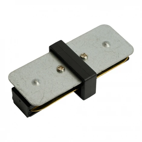 Коннектор прямой однофазный для шинопровода черный Feron LD1020 51898