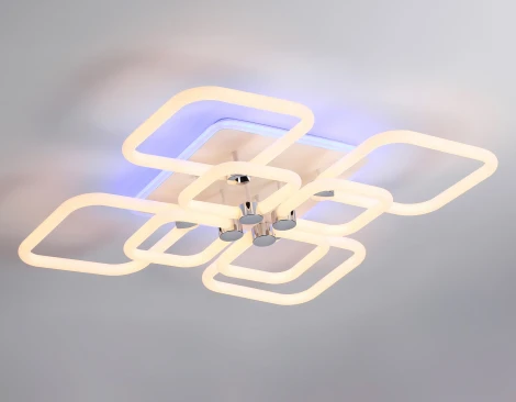 Потолочная светодиодная люстра RGB Ambrella Acrylica FA3866 (220V, пульт управления)