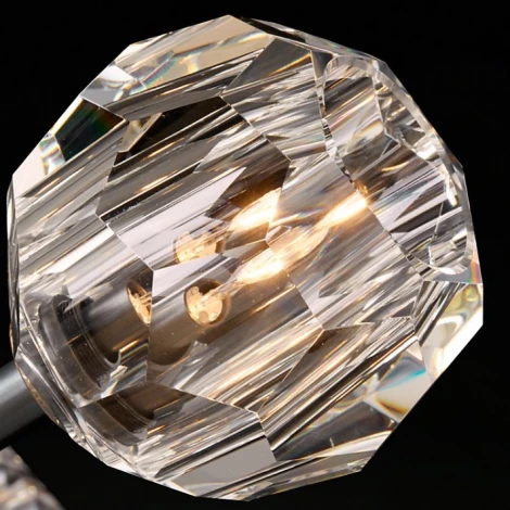 Потолочная люстра на штанге Rh Boule De Cristal Linear Chandelier 6 Black Imperiumloft 40,1222 (84807-22) (220V)
