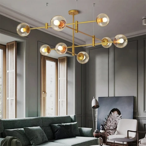 Люстра на штанге Gap Золото ImperiumLoft Gap01 (140725-26) (220V, шарики)