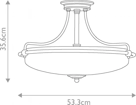 Потолочная люстра на штанге Quoizel Griffin QZ-GRIFFIN-SFM-PN (220V, круглые)