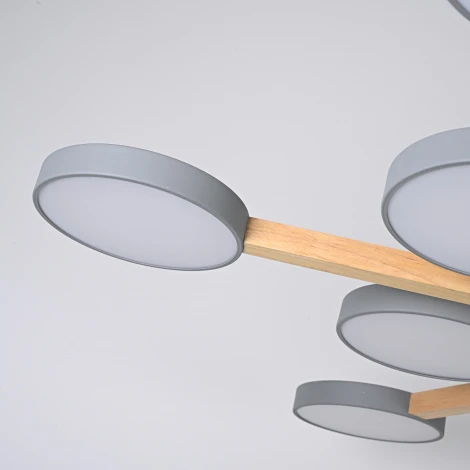 Потолочная люстра Wi-Fi на штанге Turna L12 Grey By ImperiumLoft Turna-B01 (LED, 220V, голосовое управление, умный дом - Алиса)