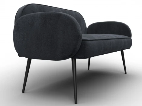 Диван прямой Лига-086 (Фанера/Металл/Велюр/Темно-серый) Лига Диванов 131093