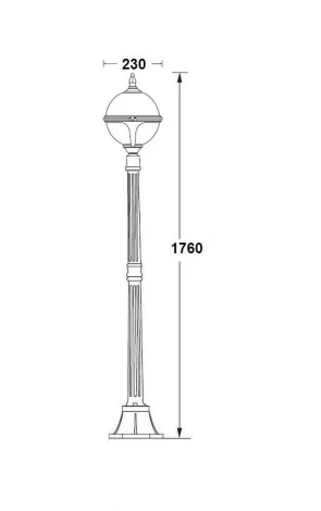 Наземный фонарь Oasis Light 88408 Bl (220V, шар, IP44)