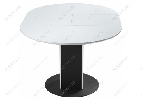 Стол на тумбе Бастиан белый / графит