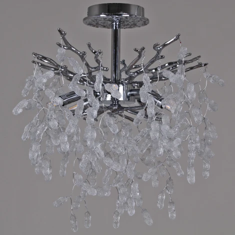 Потолочная люстра на штанге хрустальная Reluce 33029-0.4-380 CH (220V)