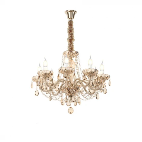 Подвесная люстра Favourite Brendy 1738-8P (220V, хрусталь, подвески, на цепи, подсвечник, свеча)