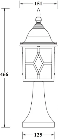 Наземный фонарь Oasis Light TALLIN 1L 64304 Gb
