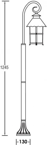 Наземный фонарь IP44 Oasis Light CAIOR 1 81506/18 Bl (220V, фонарь)