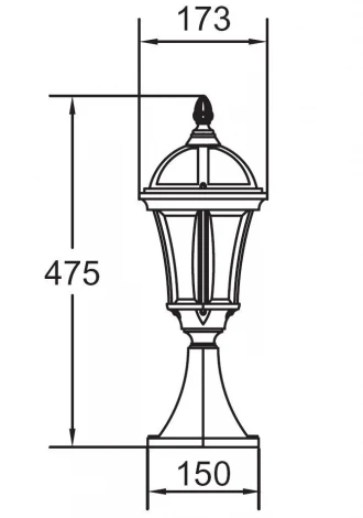 Наземный фонарь Oasis Light 95204S Gb (220V, IP44)
