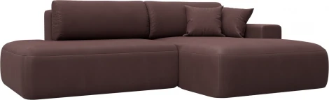 Диван угловой Лига-036 НПБ Модерн правый угол Лига Диванов (Замша) арт.127779