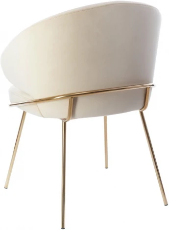 Стул-полукресло Bradex Home Emil кремовый с золотыми ножками (RF 0545)