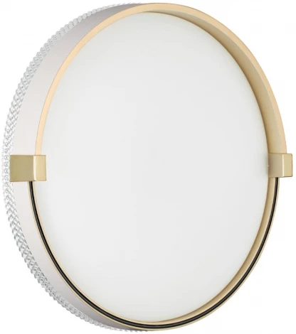 Настенно-потолочный светильник Sonex Olidi White 7646/CL PALE SN пластик/белый/золотой LED 30Вт 4000К D340 IP43 (220V, круглые)