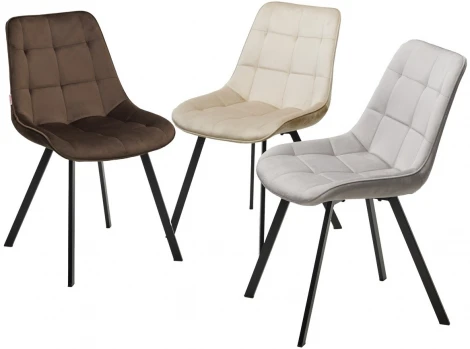 Стул ONION G062-03 светлый беж, велюр/ черный каркас М-City