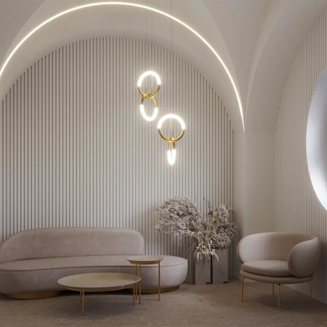 Подвесной светильник Maytoni Node MOD165PL-L18G3K (LED, 220V, на проводе, кольцо)