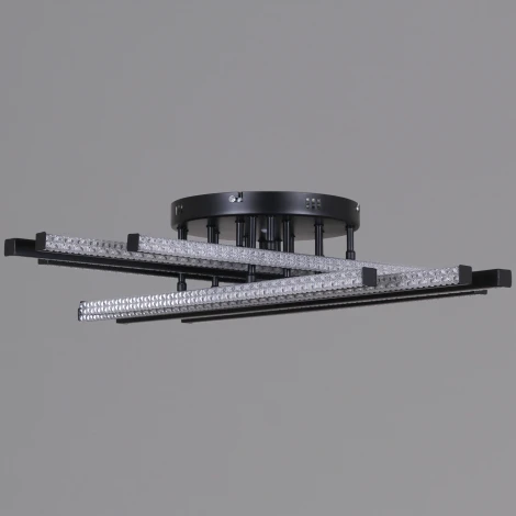 Потолочная люстра светодиодная на штанге с пультом Reluce 67090-0.3-08 BK