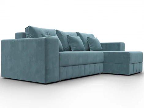 Диван угловой Лига-076 угол универсальный (ДСП/Пластик/Велюр/Бирюзовый) Лига Диванов 129841