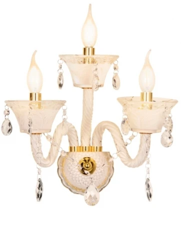 Бра Lumina Deco LDW 7028-3 WT подсвечник с подвесками