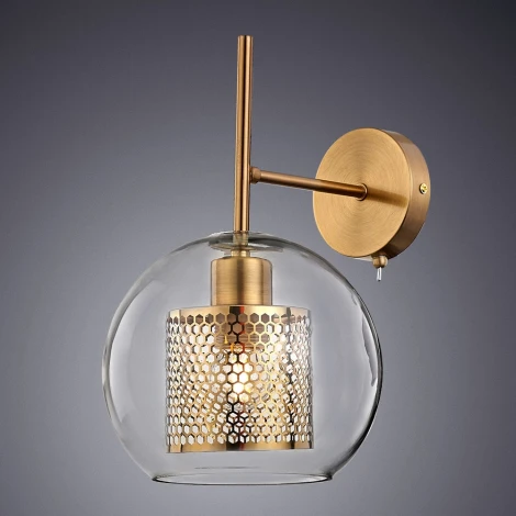 Бра Arte Lamp Manchester A7620AP-1AB (220V, выключатель, шар)