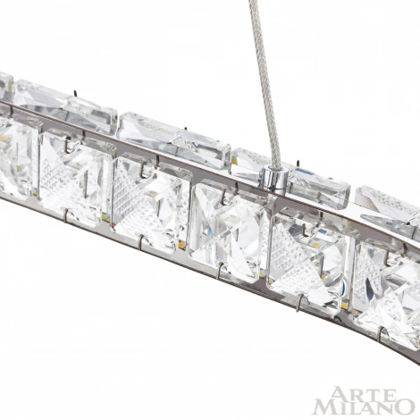 Подвесной светильник Arte Milano Venezia 311311/L1000 NI (регулировка яркости, LED, 220V, хрусталь, пульт управления, на тросе, кольцо)