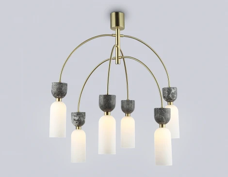 Потолочная люстра на штанге с мрамором Ambrella Ceramo Modern LH53333
