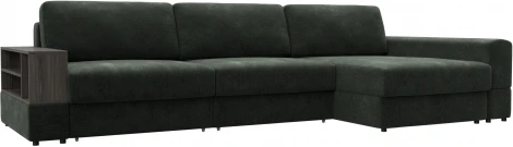 Диван угловой с полкой Лига-055 НПБ Лонг угол универсальный Лига Диванов (Шенилл) арт.129099