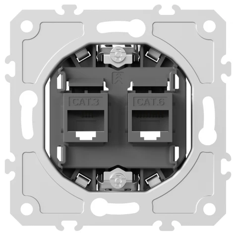 Механизм розетки Ethernet RJ-45 + телефонная RJ-11 Donel DB DB14600