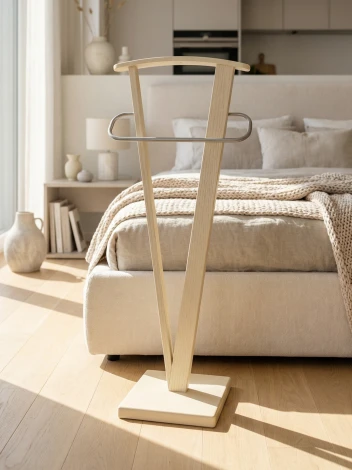 Вешалка костюмная ГАЛАНТ 344 металлик/слоновая кость Mebelik 009947