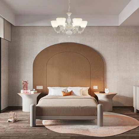 Подвесная люстра Arte Milano AM342837 342837/6 WT+G (220V, на цепи)