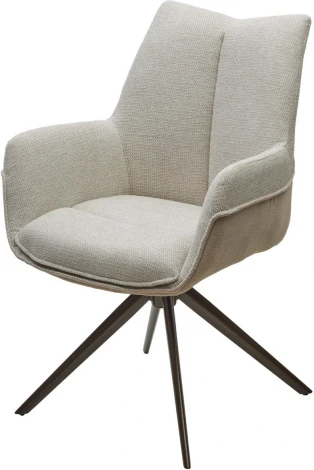 Стул M-City PONTUS 360 град. поворот. KN01-05 Бежевый/ BZ1046-11 Бежевый/ Шоколадное золото