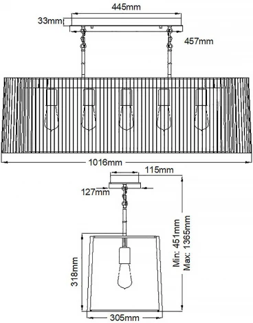 Подвесная люстра Kichler Linara QN-LINARA-ISLE-BK (220V, круглые)