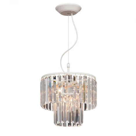 Подвесная люстра Vitaluce V5179-0/4S (220V, хрусталь, на тросе, круглые)