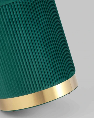 Пуф Шарлотта с ящиком велюр зеленый УТ000025560