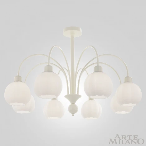 Потолочная люстра на штанге Arte Milano Napoli 315066/D800/8 IV (220V, цветы)